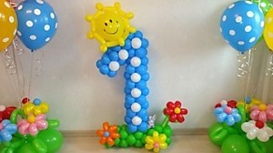 Цифра из маленьких шаров